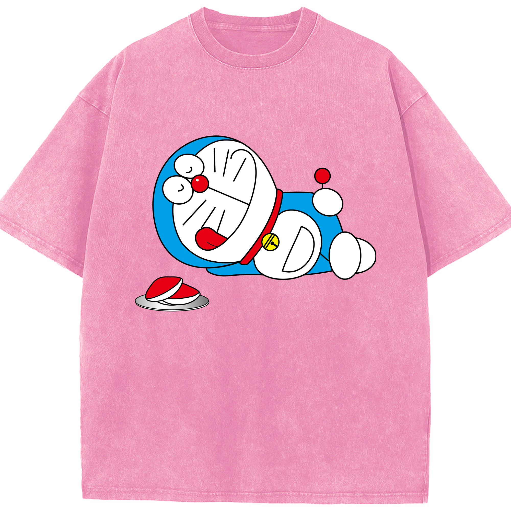 （画像用） ドラえもん Doraemon 綿100% ヴィンテージ風 半袖Tシャツ（フロントプリント）